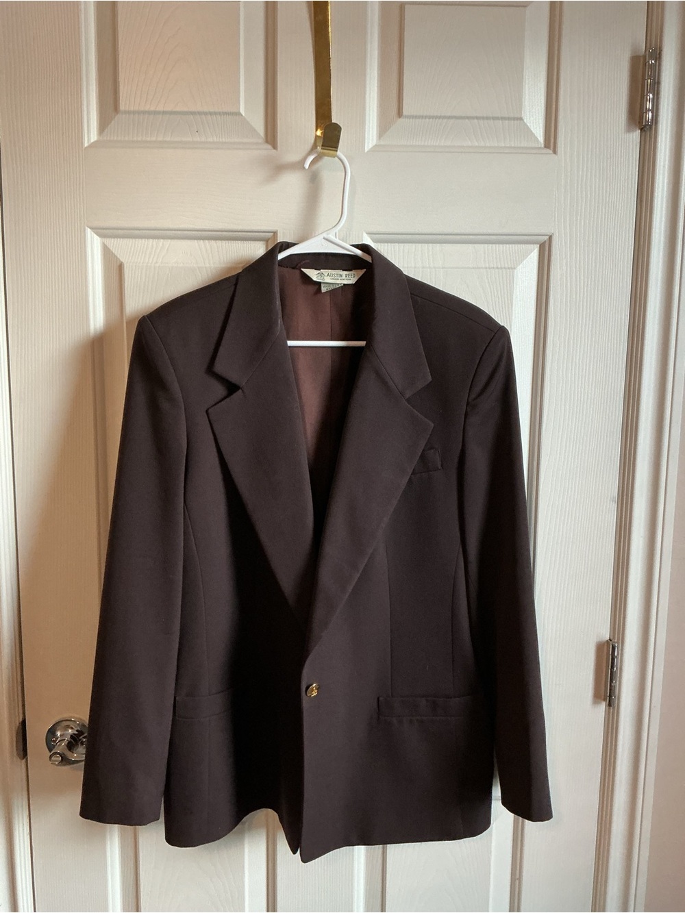 Austin Reed Chocolate Brown Single-Button Blazer